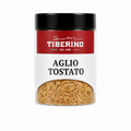 Barattolo trasparente Tiberino 1888 di aglio essiccato in granuli con etichetta rossa e bianca