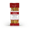 Confezione trasparente di Spaghetti Tricolori Tiberino 1888, pasta di semola di grano duro, 200g, con etichetta rossa e bianca.