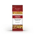 Confezione rossa opaca Tiberino 1888 "Primi Gourmet" Zuppa Tirolese, 200g, con finestra trasparente che mostra ingredienti secchi.