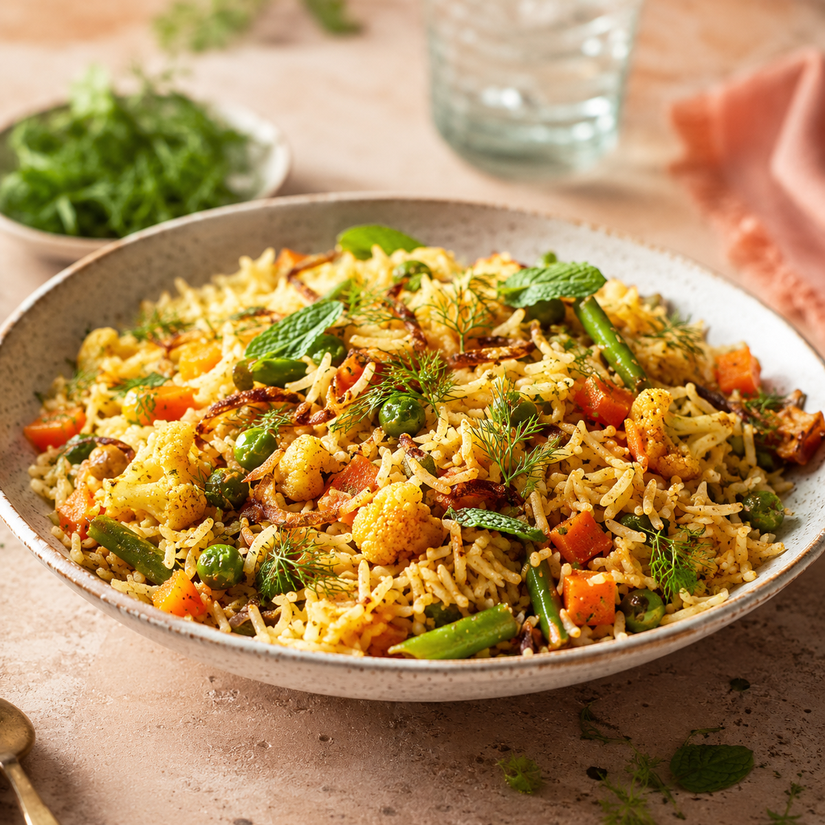 riso basmati con verdure e spezie 