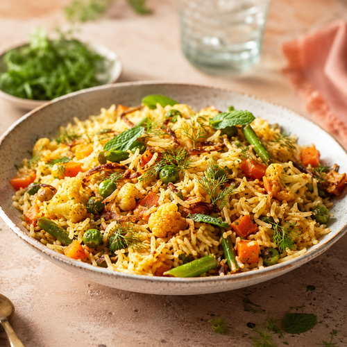riso basmati con verdure e spezie 