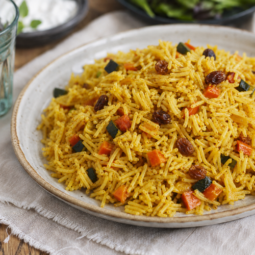 riso basmati con verdure curry e uvetta