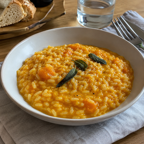 risotto con zucca gialla alla mantovana