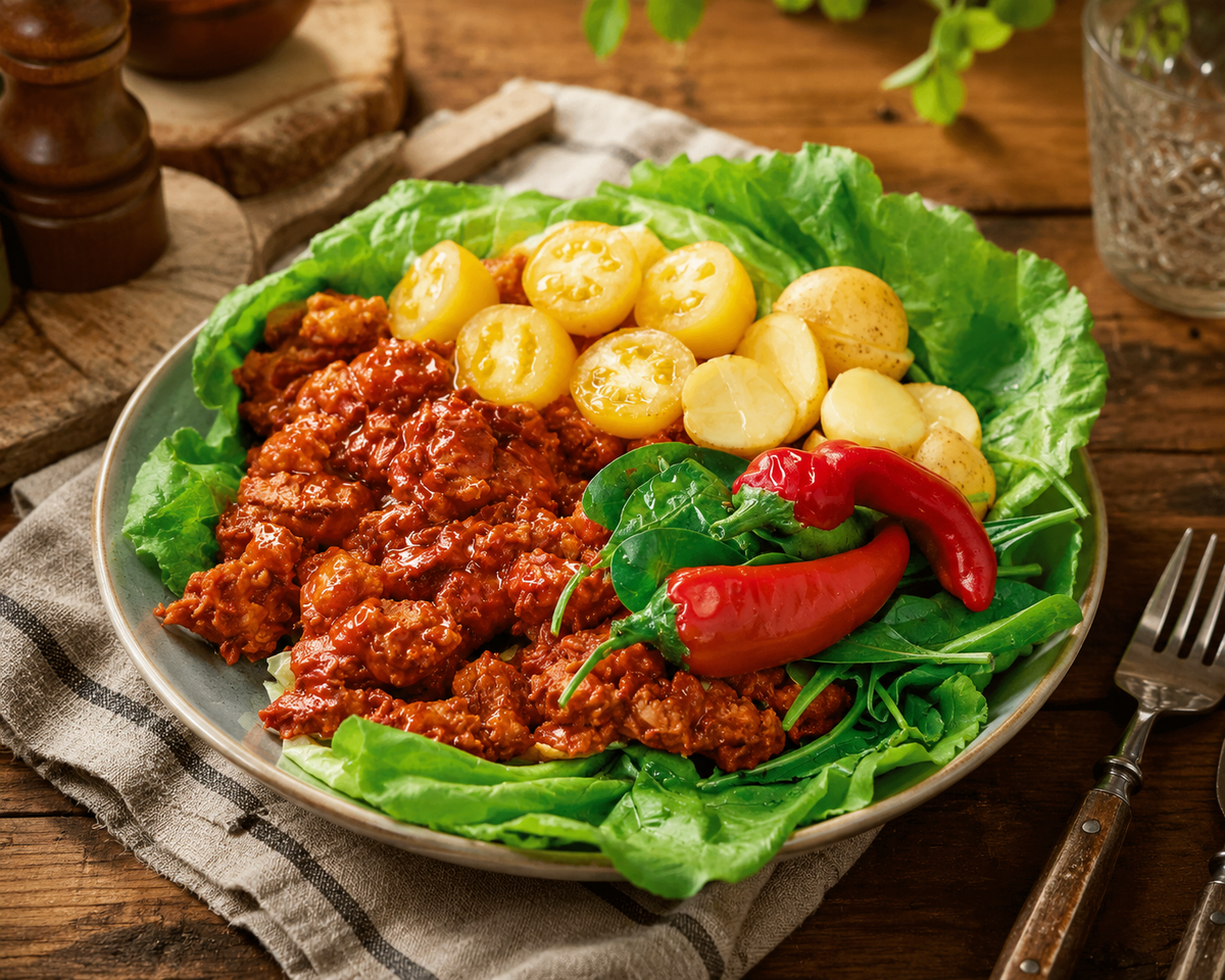 Gulasch con bocconcini di soia e paprika dolce affumicata (Vegan Gourmand)